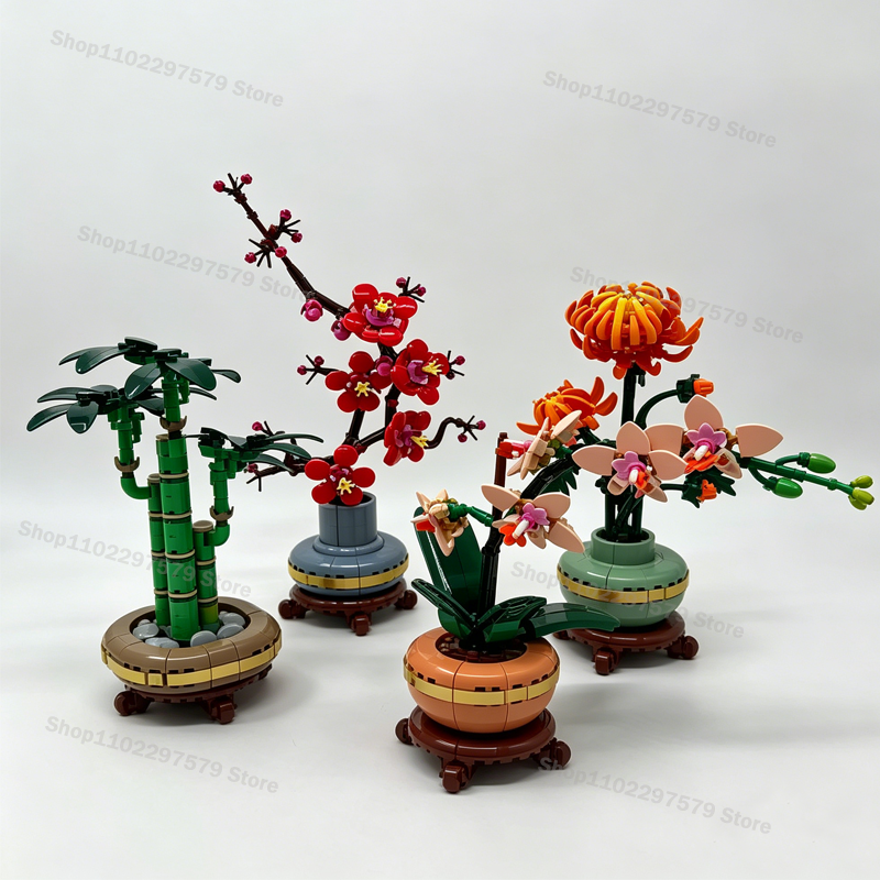 Home Improvement Kids - DIY Flower Building Blocks Model Plum