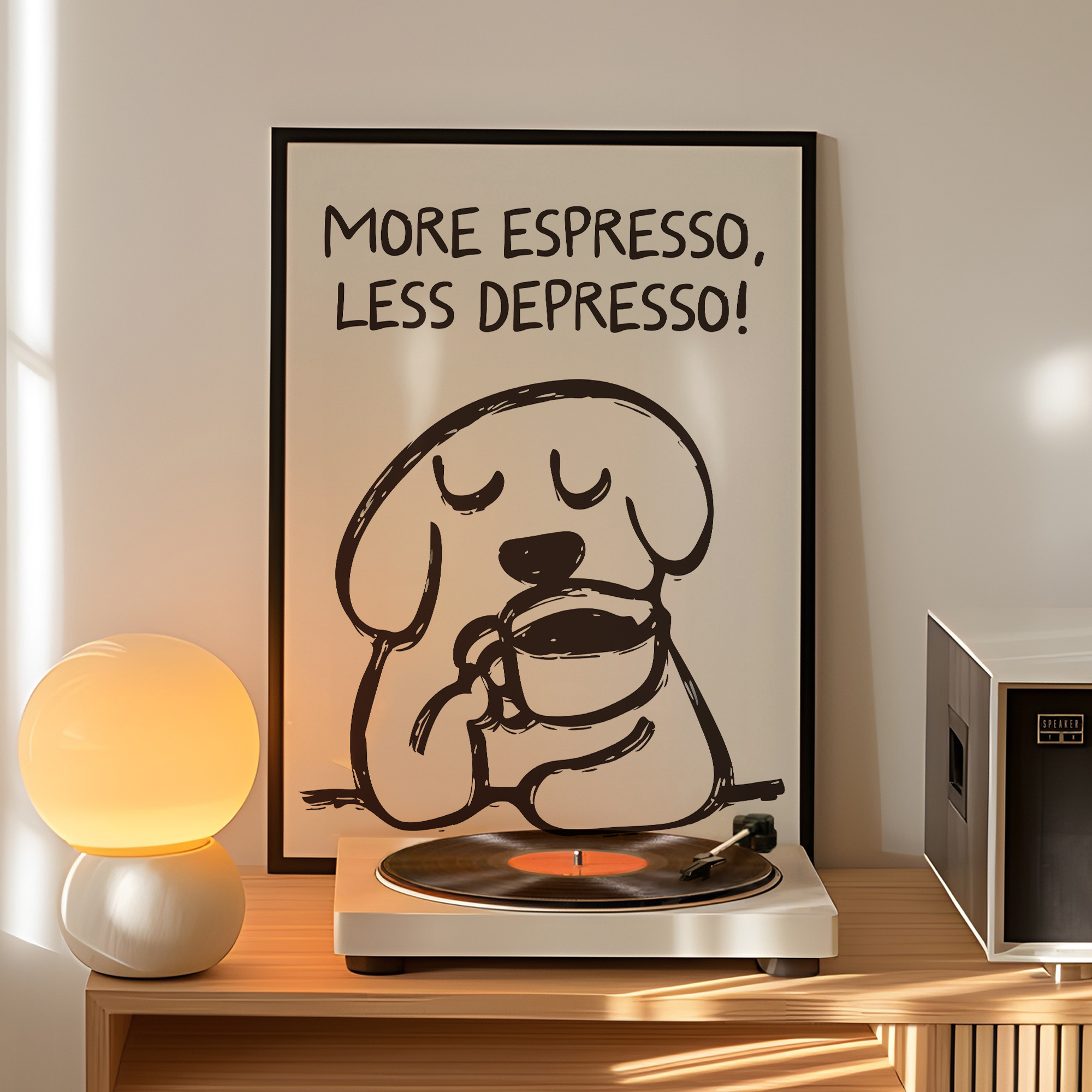 Home Improvement Kids - Retro More Espresso Less Depresso Wall