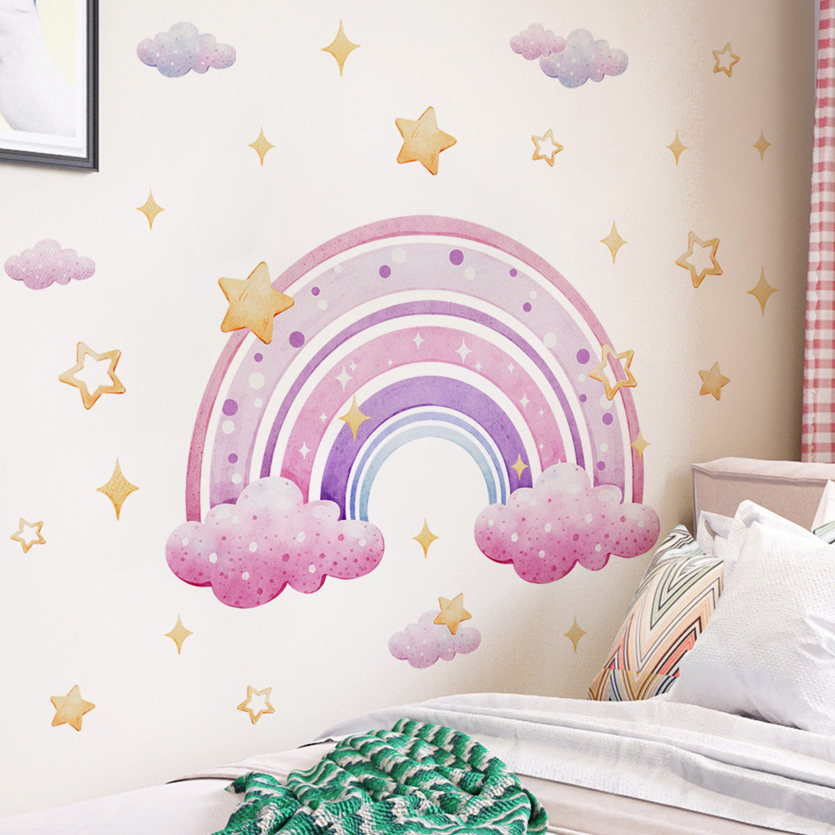 Colorful Rainbow Stars Cloud W – Home Improvement Kids recenzja i cena