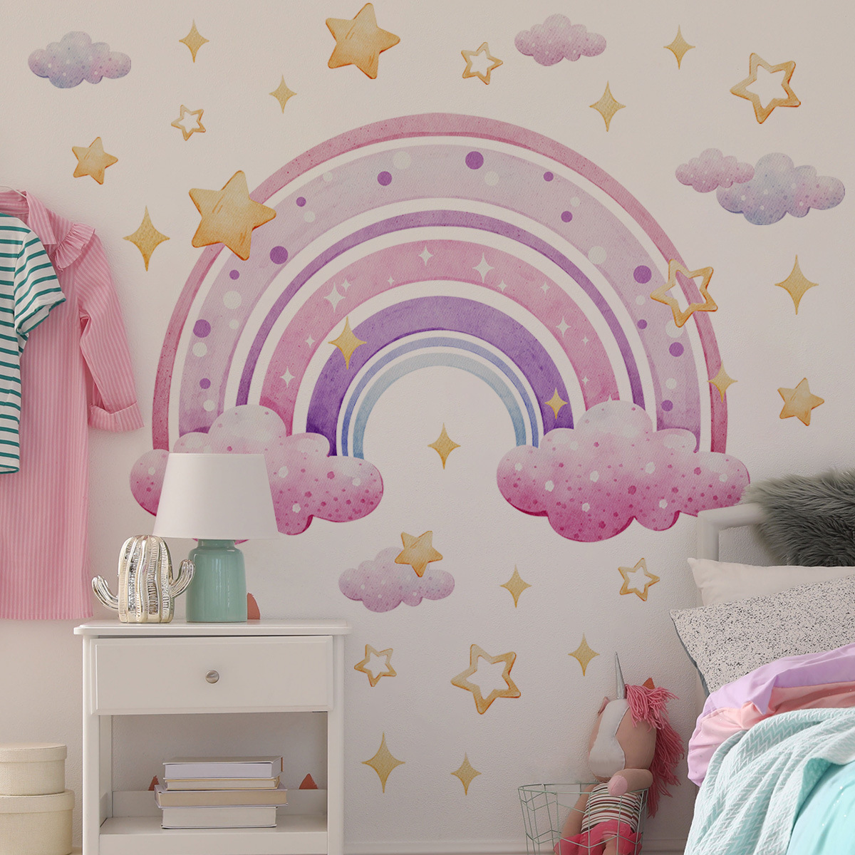 Colorful Rainbow Stars Cloud W – Home Improvement Kids recenzja i cena