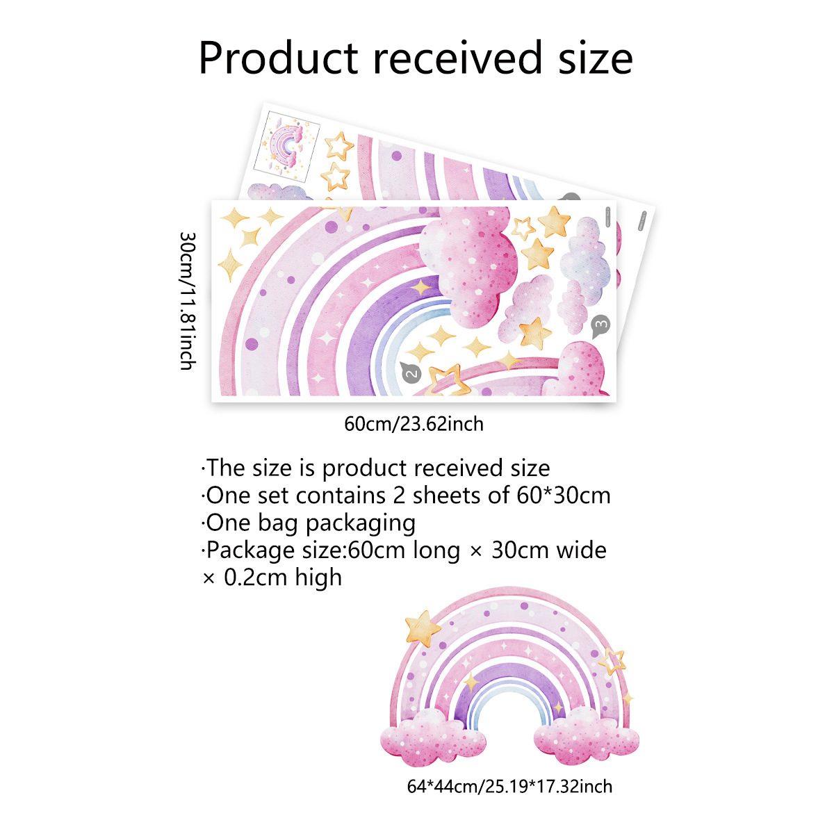 Colorful Rainbow Stars Cloud W – Home Improvement Kids recenzja i cena