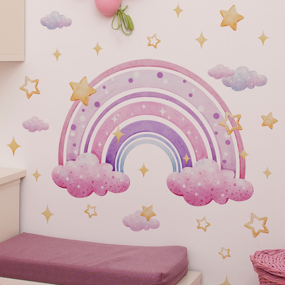 Colorful Rainbow Stars Cloud W – Home Improvement Kids recenzja i cena