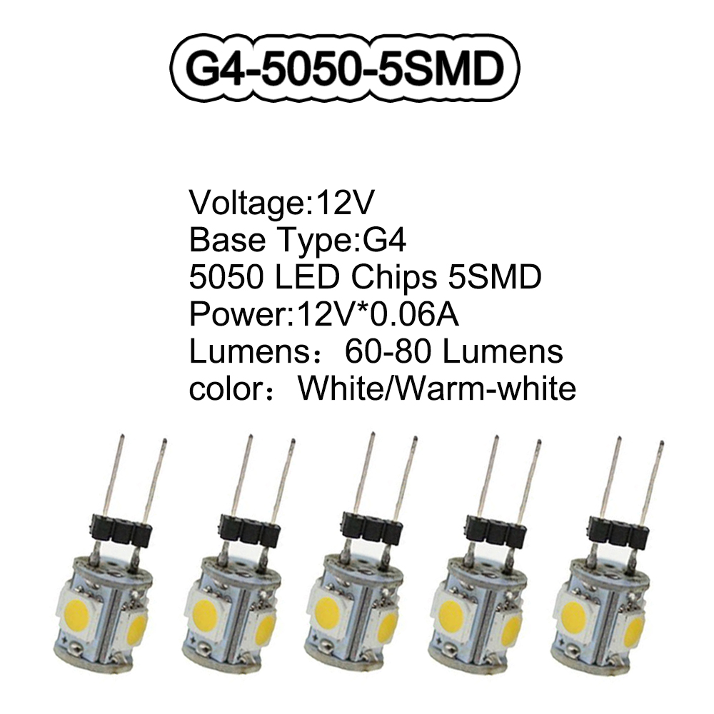 10pcs DC12V G4 5050 5 SMD LED  – Home Improvement Cars recenzja i cena