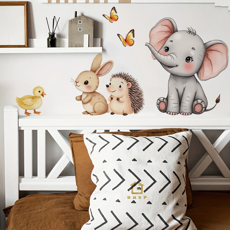 Cartoon Animal Wall Sticker -  – Home Improvement Kids recenzja i cena