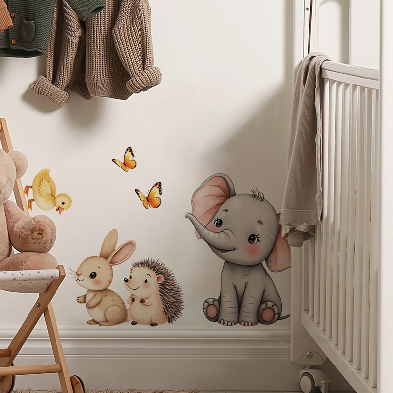 Cartoon Animal Wall Sticker -  – Home Improvement Kids recenzja i cena