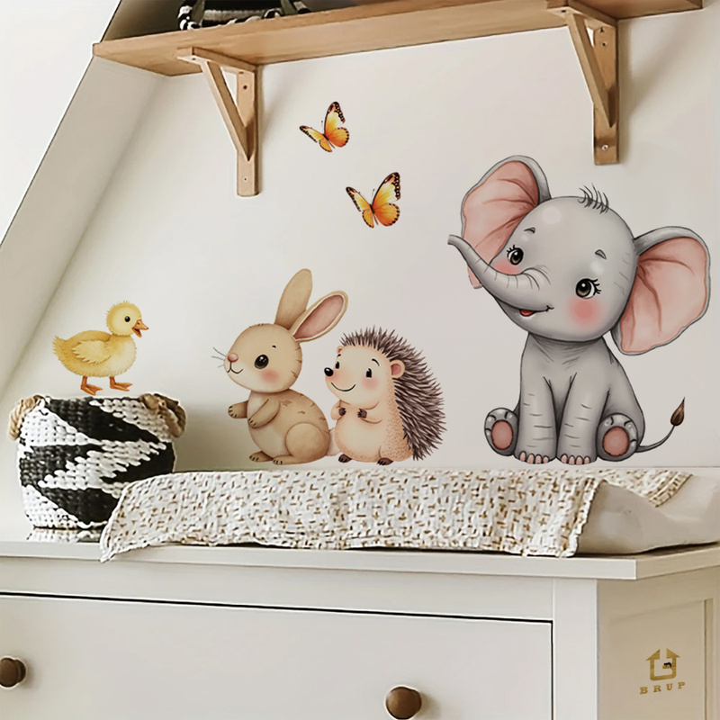 Cartoon Animal Wall Sticker -  – Home Improvement Kids recenzja i cena